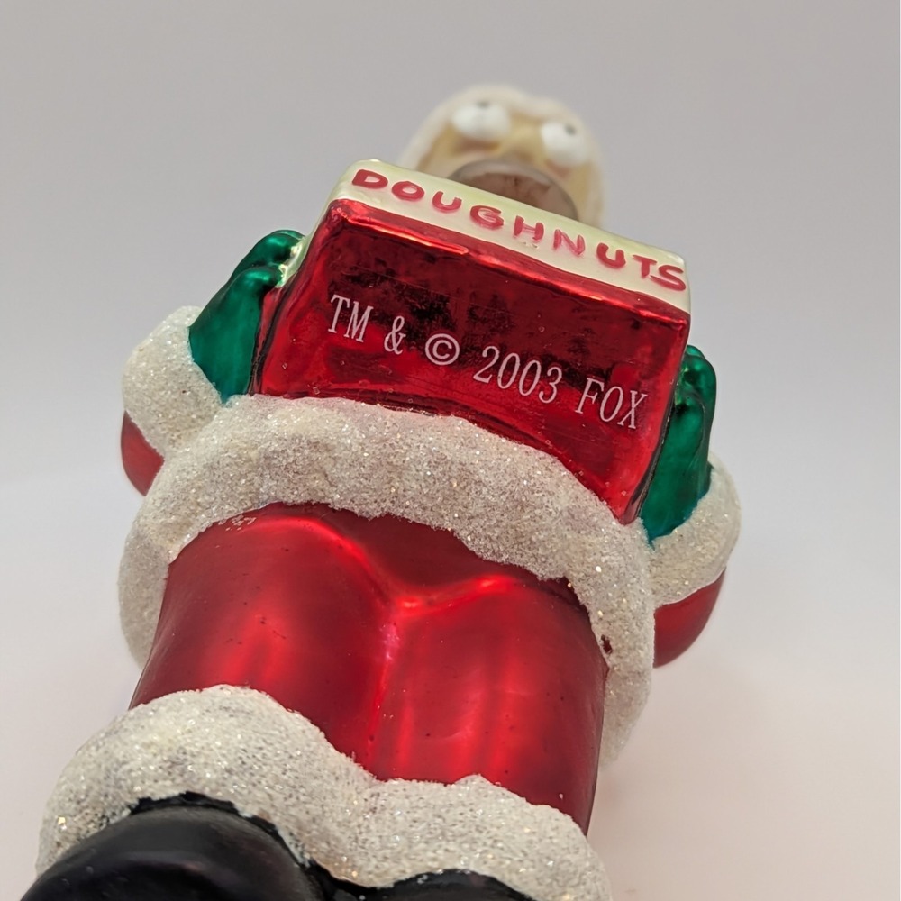 Kurt Adler - The Simpsons -Santa Homer Doughnuts-Glass Christmas Ornament - 2003 - Picture 6 of 7